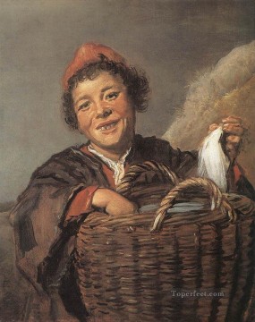 フランス・ハルス Painting - フィッシャーボーイの肖像画 オランダ黄金時代 フランス・ハルス
